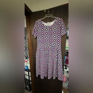 Lularoe Amelia zippered back dress Size XL FREE SHIPPING!!